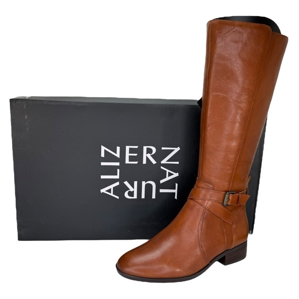 Naturalizer Rena Tan Leather Knee High Wide Calf Womens Boots Size 6M - Picture 2 of 13